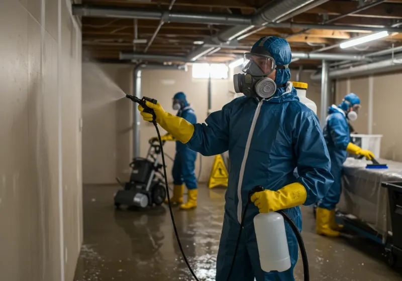 Basement Sanitization and Antimicrobial Treatment process in Winters, TX